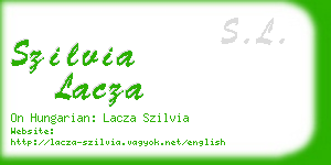 szilvia lacza business card